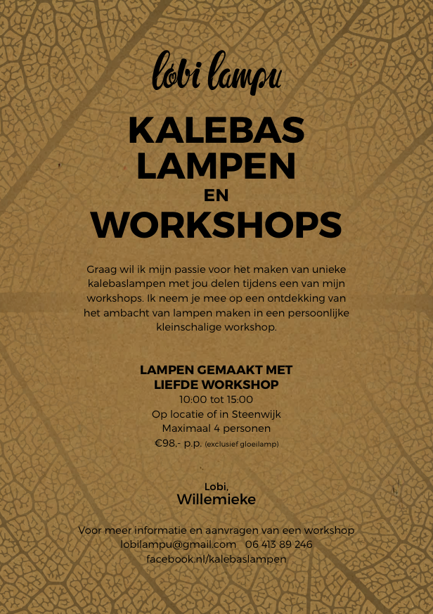workshop kalebas lampen